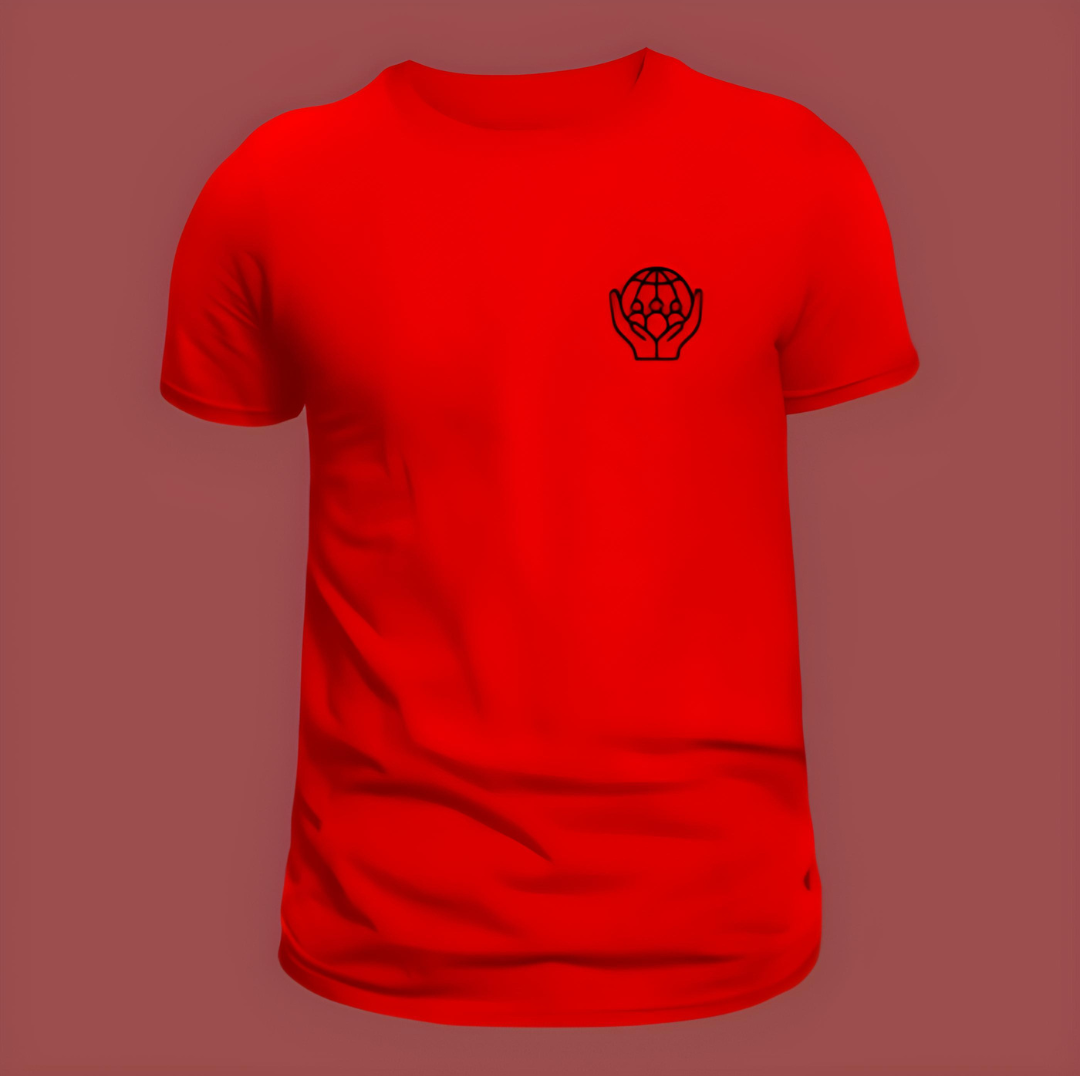 Men Summer Red T-Shirt