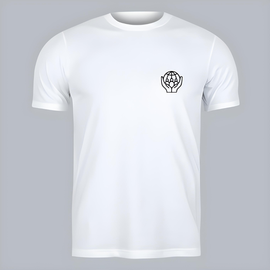 Men Summer White T-Shirt